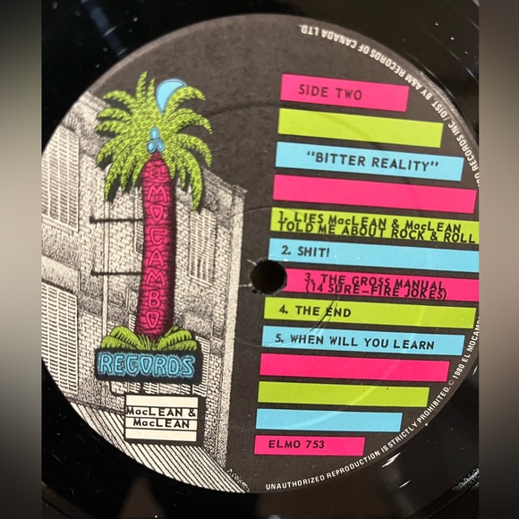 Maclean & Maclean bitter reality lp. 12” 33 rpm Vinyl record album. Excellent - Picture 4 of 5